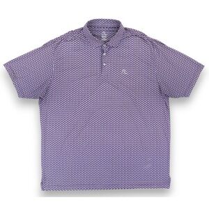 Rhoback Polo Golf Shirt Mens XXXL Purple DOG AOP The Sit Performance Pullover